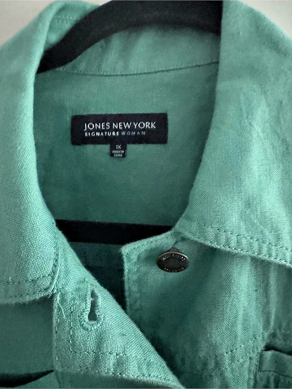 Jones New York Signature Linen Button-Front Jacket - Picture 2 of 7